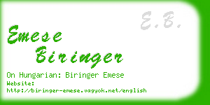 emese biringer business card